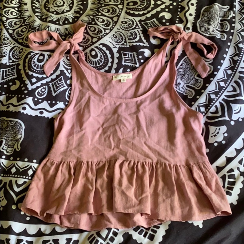 NEW LA Hearts Tie Strap Babydoll Tank